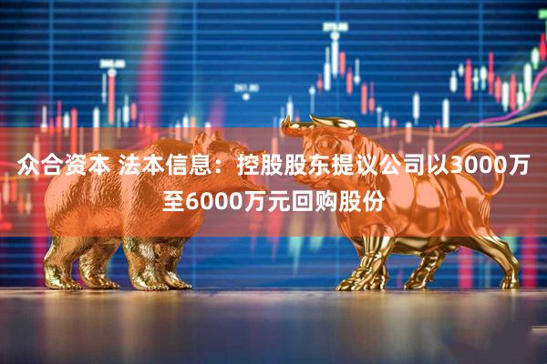 众合资本 法本信息：控股股东提议公司以3000万至6000万元回购股份