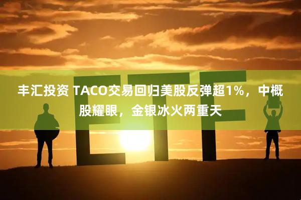丰汇投资 TACO交易回归美股反弹超1%，中概股耀眼，金银冰火两重天