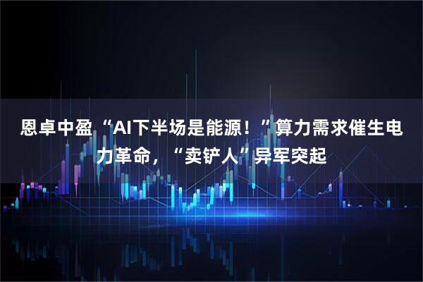 恩卓中盈 “AI下半场是能源！”算力需求催生电力革命，“卖铲人”异军突起