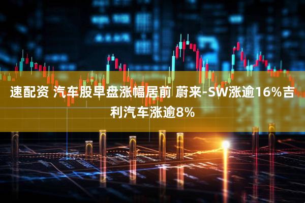 速配资 汽车股早盘涨幅居前 蔚来-SW涨逾16%吉利汽车涨逾8%