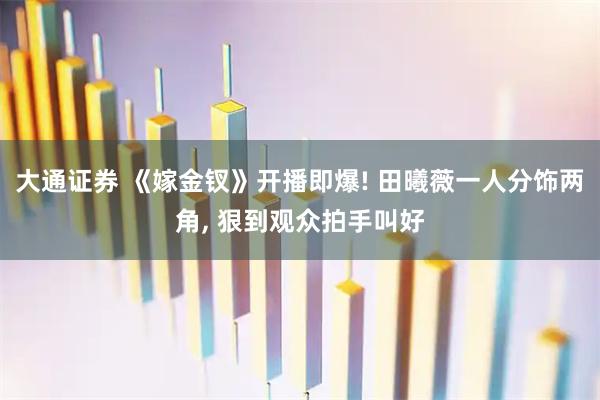 大通证券 《嫁金钗》开播即爆! 田曦薇一人分饰两角, 狠到观众拍手叫好